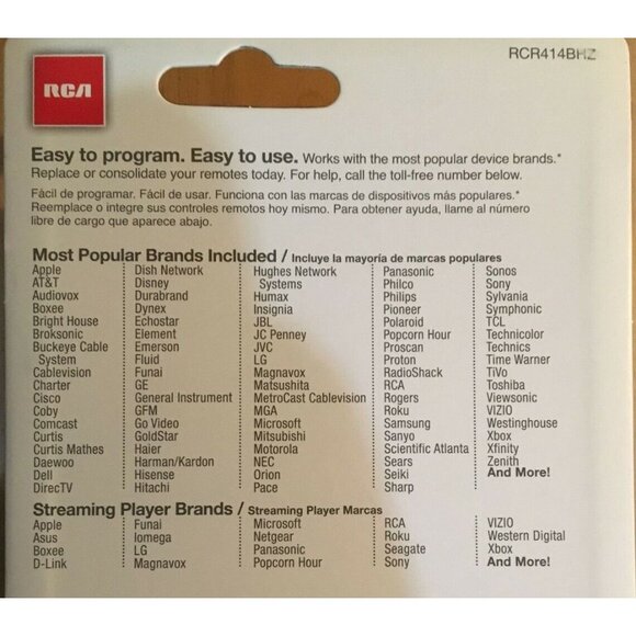 RCA RCRN04GR 4-Device Backlit Universal Remote NEW SEALED - Picture 7 of 9